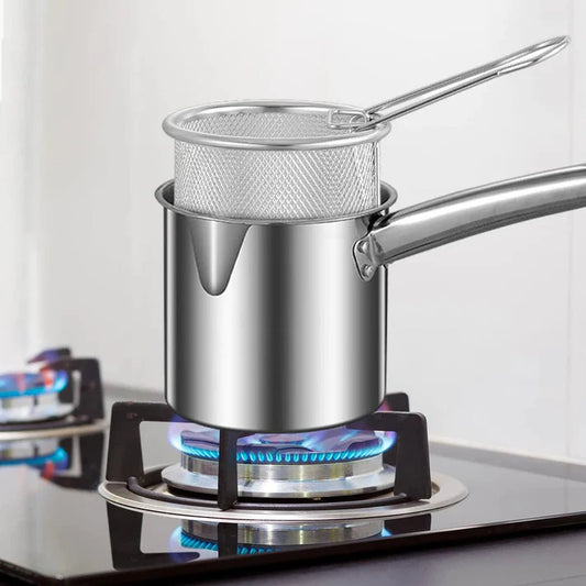 Multifunctional Stainless Steel Fryer - More Convenience, Less Mess